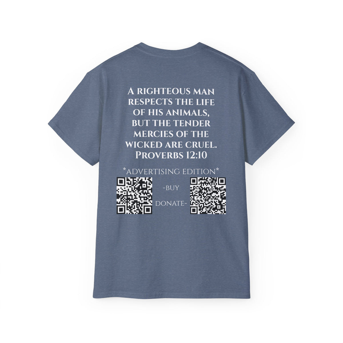 Jesus Follower Cat Lover ad edition T-Shirt — Proverbs 12:10 cat cafe Faith Tee