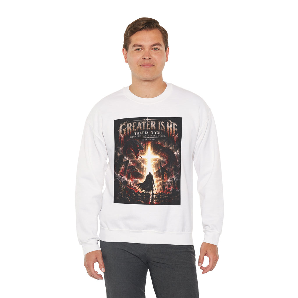 "Greater Is He" Ad Edition Holiday October Edition Cross Design