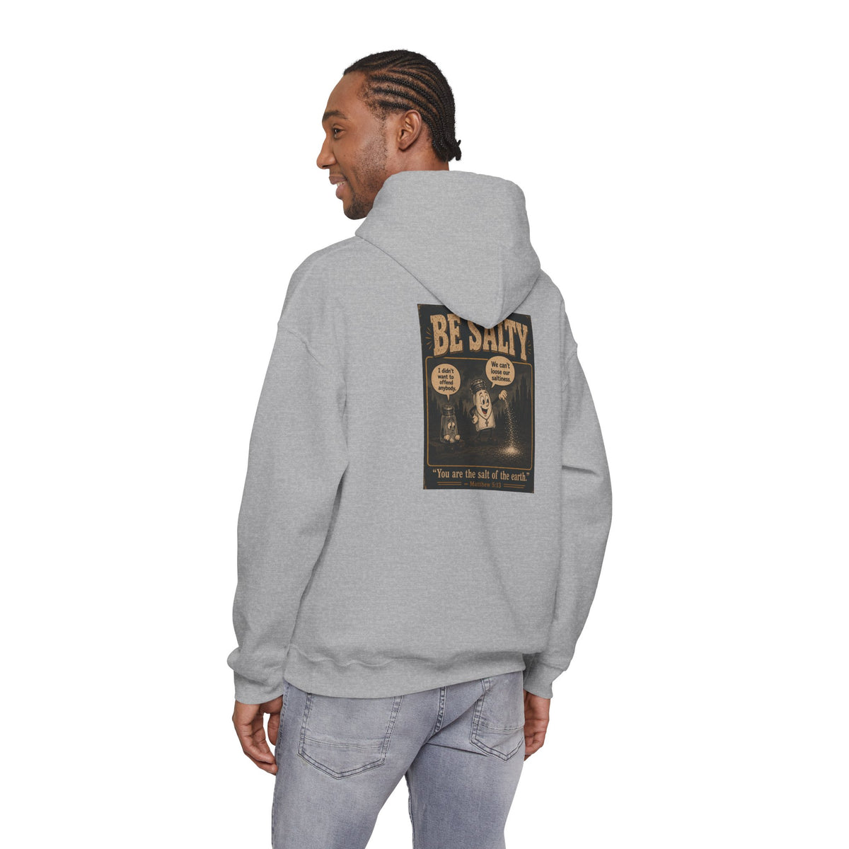 Salt the Earth Hoodie — "Salt the Earth" Matthew 5:13 Christian Graphic Pullover