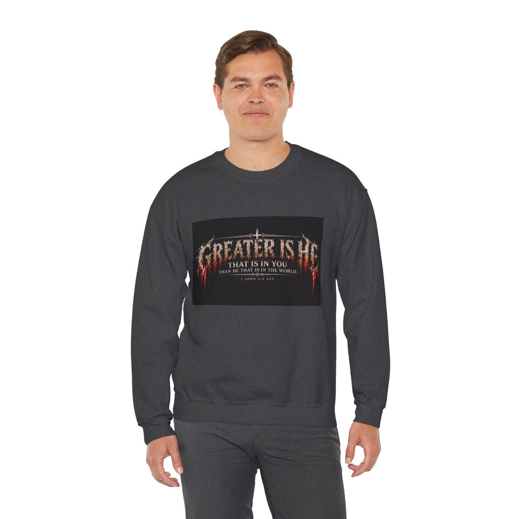"Greater Is He" Holiday October Edition Cross Design
