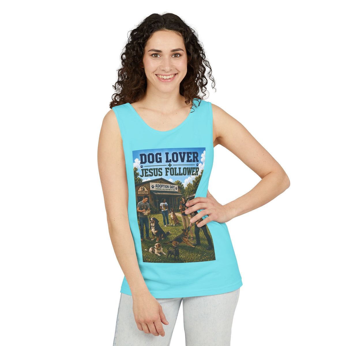 Jesus Follower Dog Lover Tank Top — Christian Pet Lover Graphic Tank