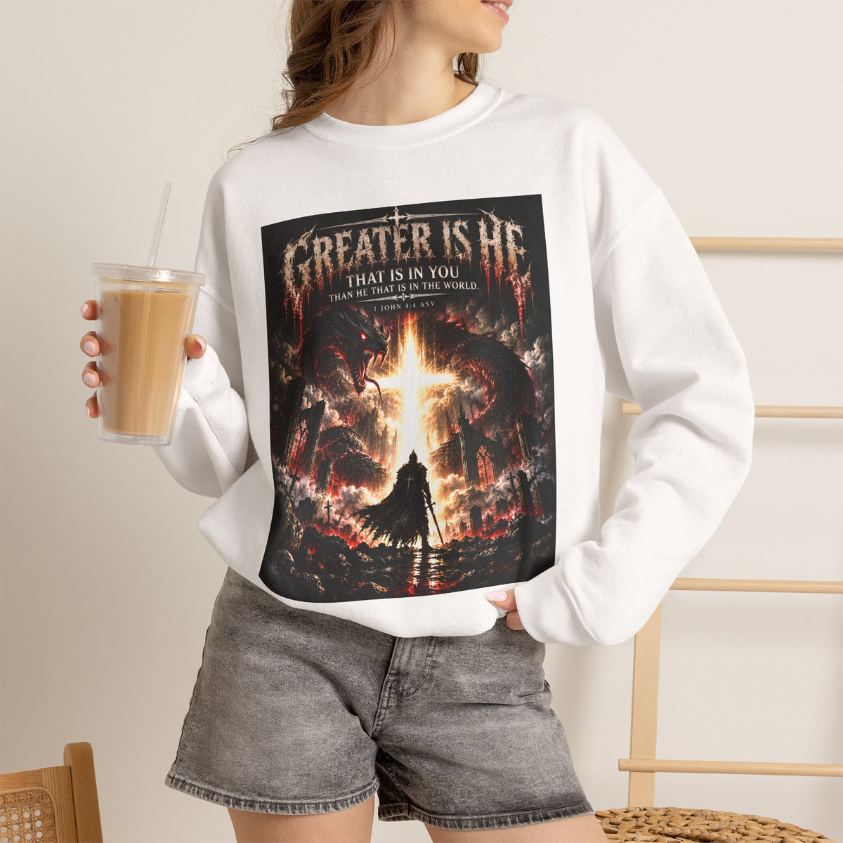 "Greater Is He" Ad Edition Holiday October Edition Cross Design