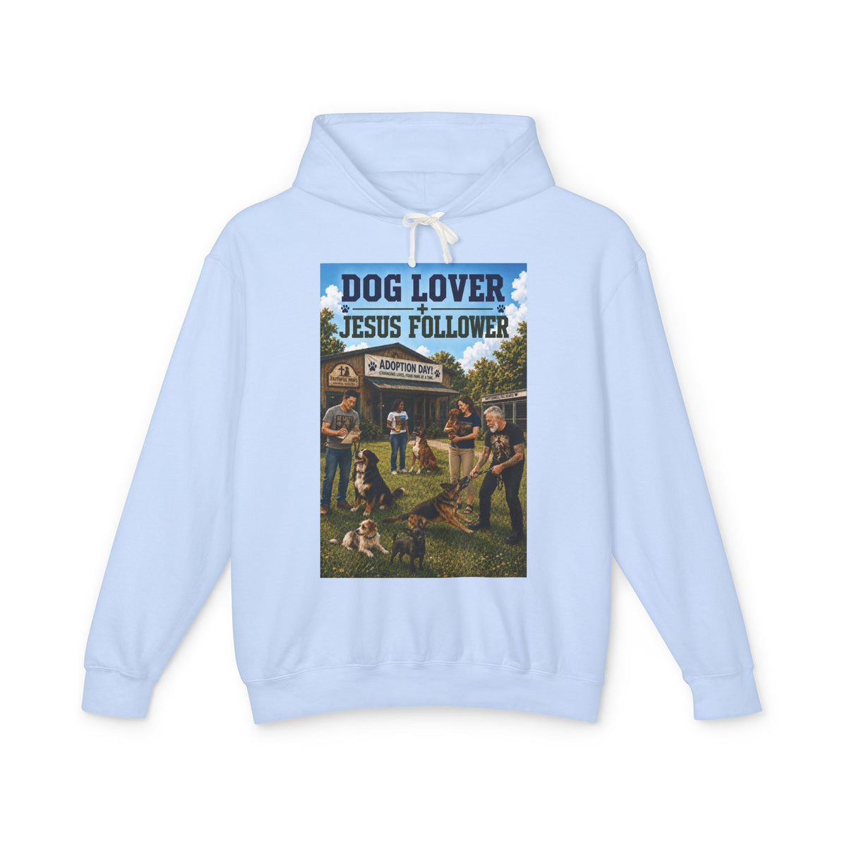 Dog Lover Jesus Follower Hoodie — Proverbs 12:10 Christian Pet Rescue Sweatshirt