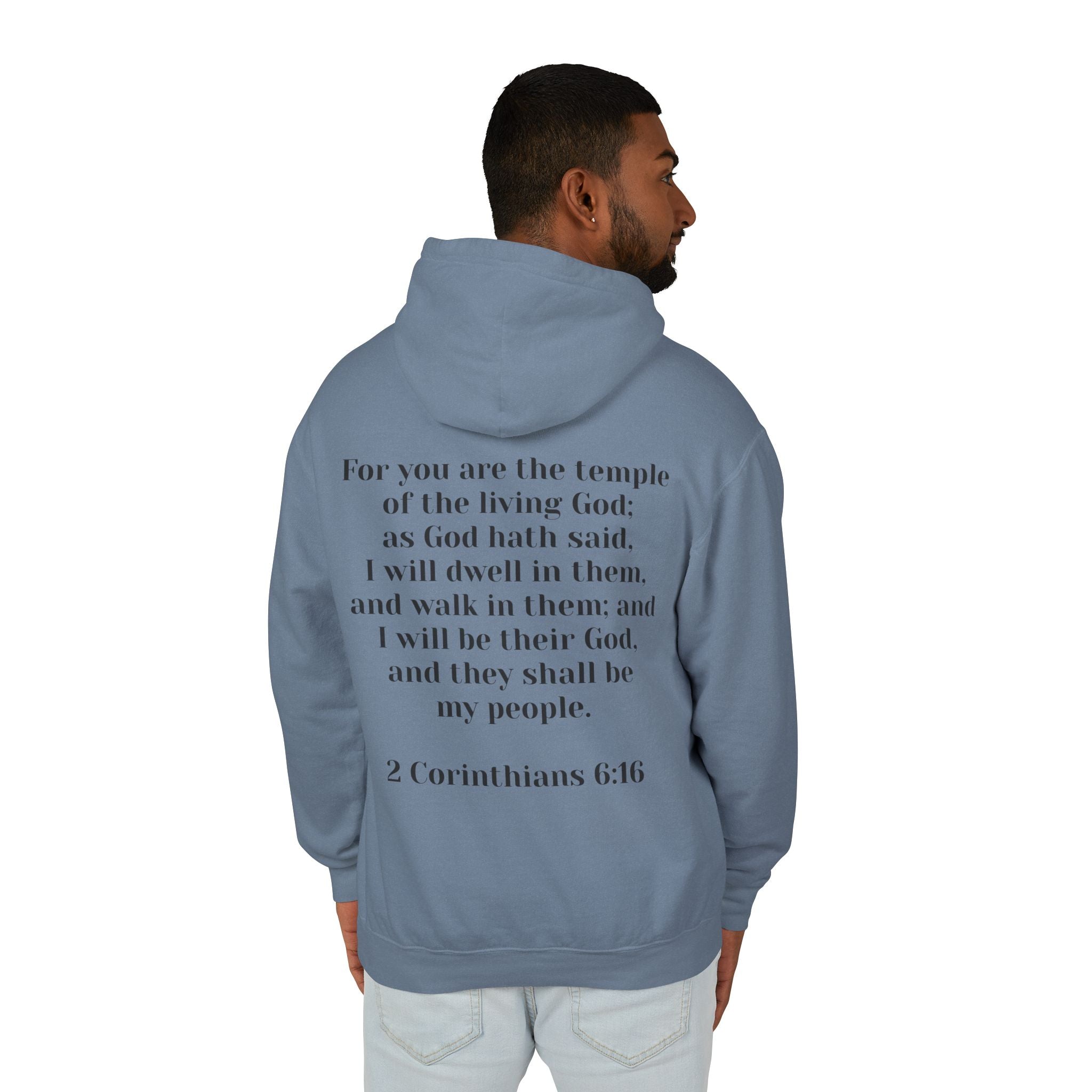 Christian 'Then & Now' Hoodie — 2 Corinthians 6:16 Temple of the Living God Sweatshirt