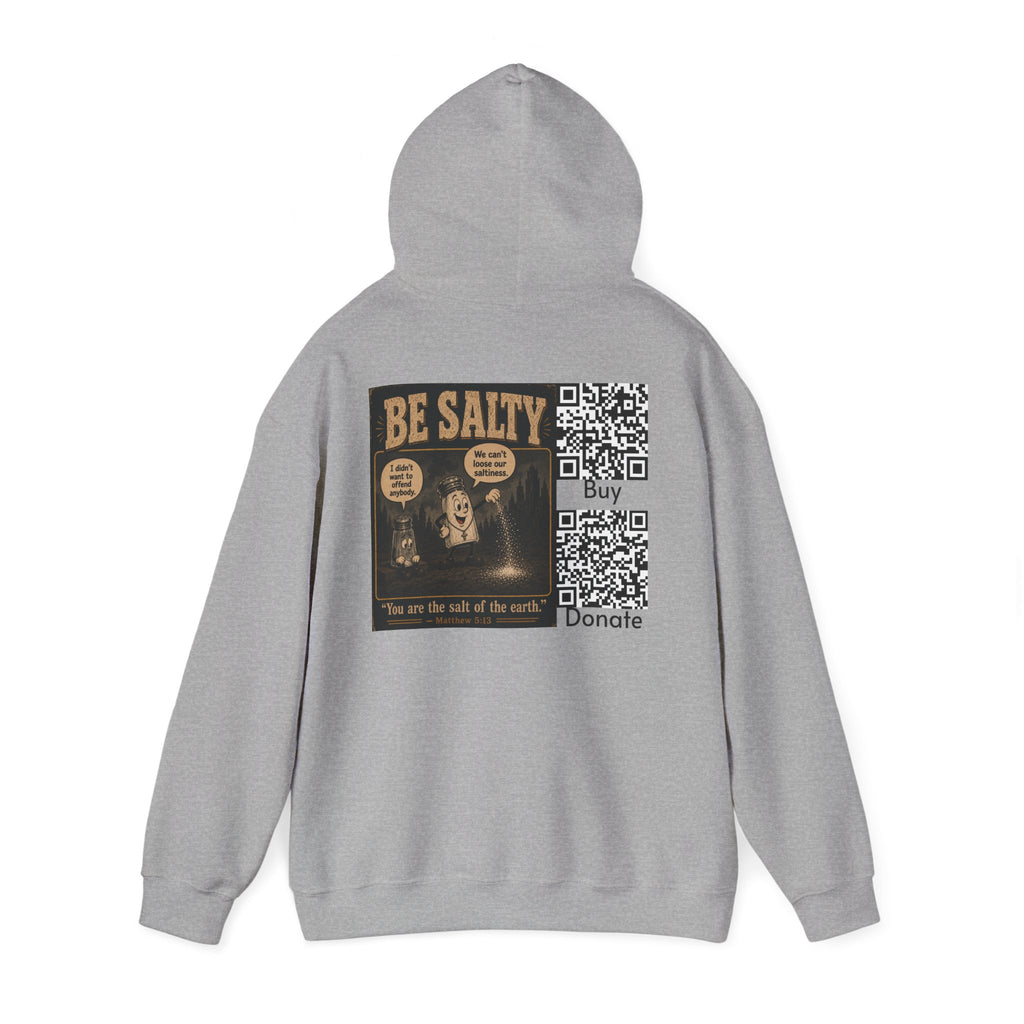 Salt the Earth "Ad version" Hoodie — "Salt the Earth" Matthew 5:13 Christian Graphic Pullover