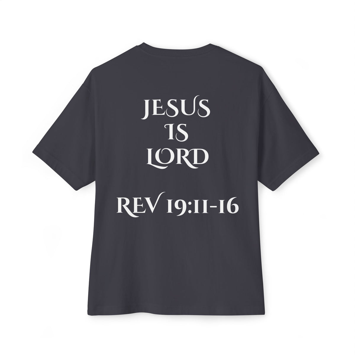 Jesus Is Lord Tee — King on White Horse Christian Graphic T‑Shirt (Rev. 19:11-16)
