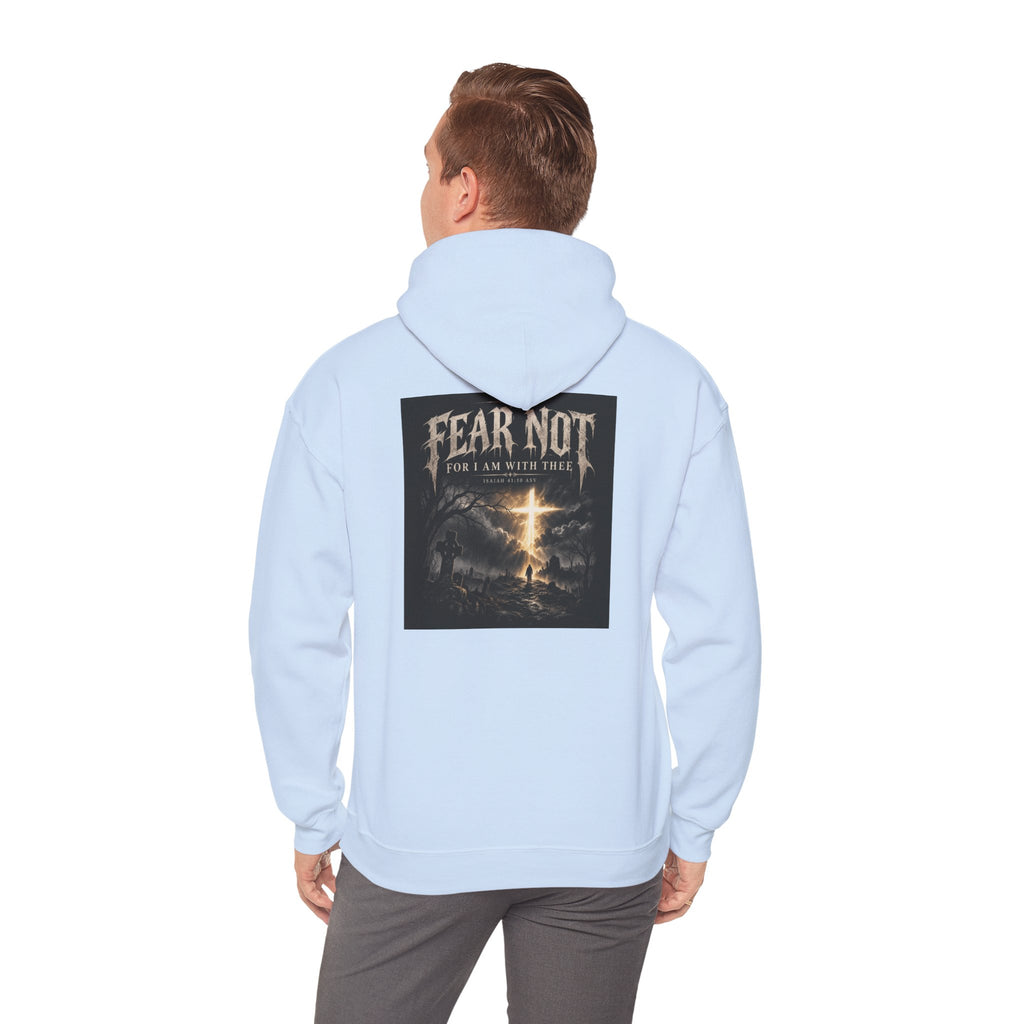 Fear Not Hoodie Holiday October edition — Christian Cross Graphic Hooded Sweatshirt