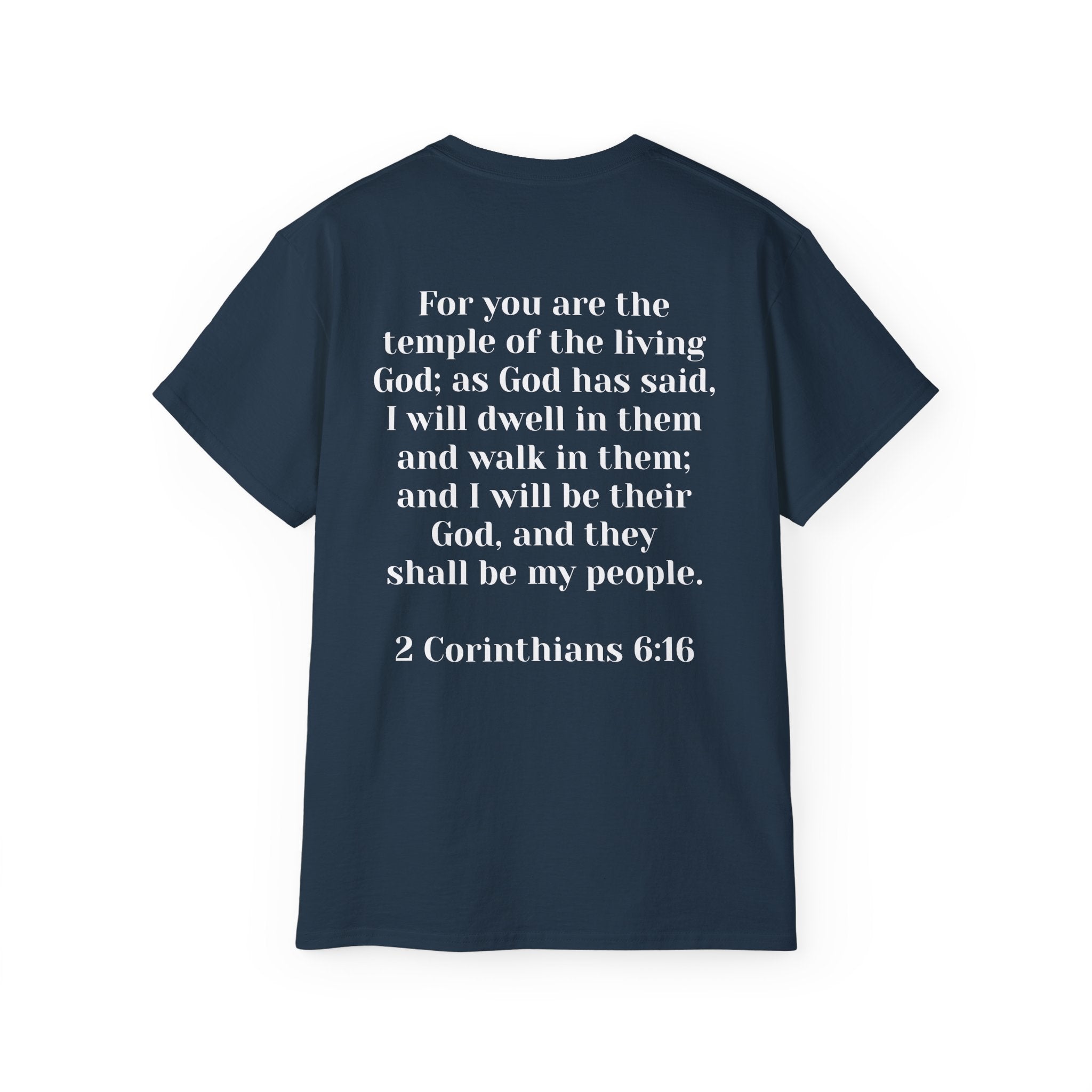 Then & Now Christian Graphic Tee — 2 Corinthians 6:16 Bible Verse Shirt