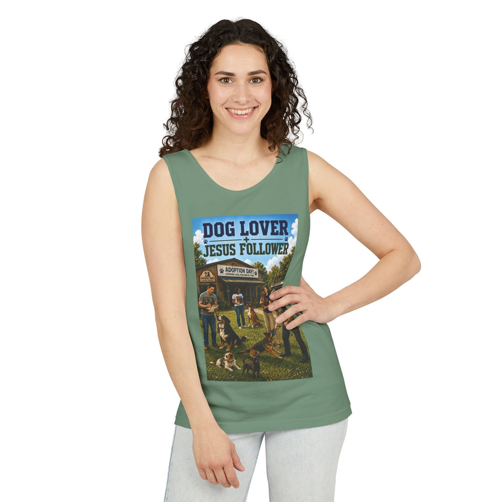 Jesus Follower Dog Lover Tank Top — Christian Pet Lover Graphic Tank