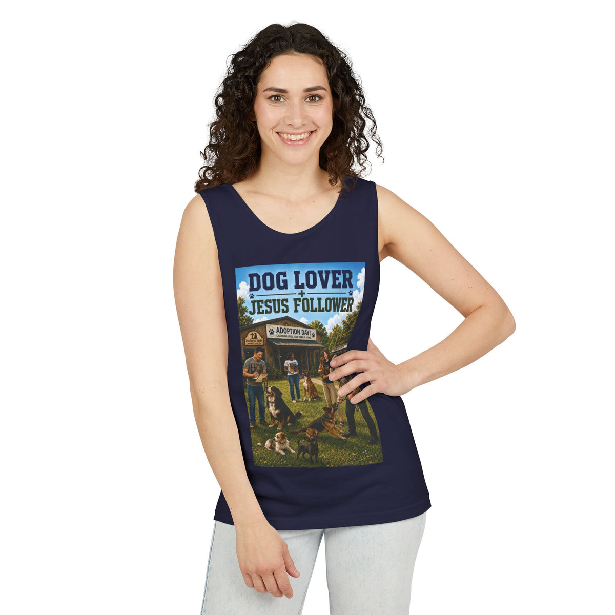 Jesus Follower Dog Lover Tank Top — Christian Pet Lover Graphic Tank
