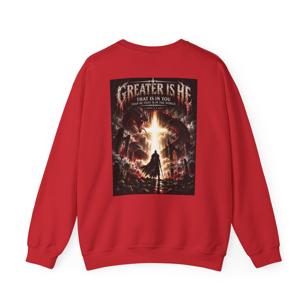 "Greater Is He" Holiday October Edition Cross Design