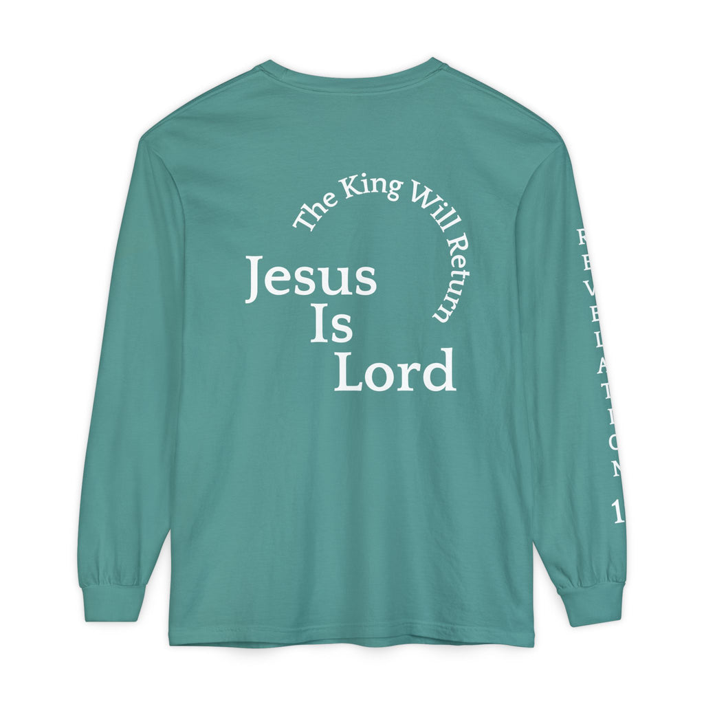 Jesus Is Lord Long Sleeve Tee — Regal Christian Warrior Graphic Shirt