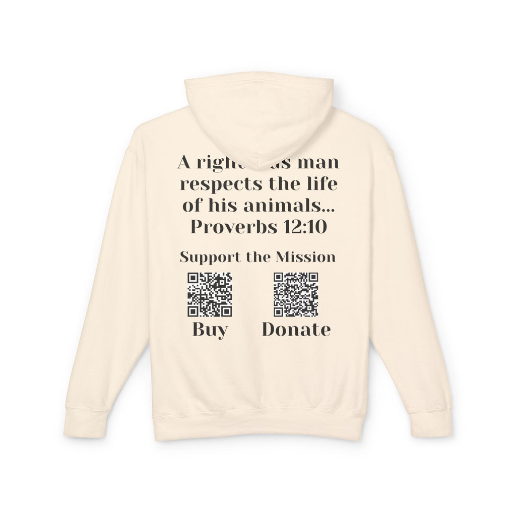 "Ad version" Dog Lover Hoodie — Proverbs 12:10 Christian Pet Sweatshirt