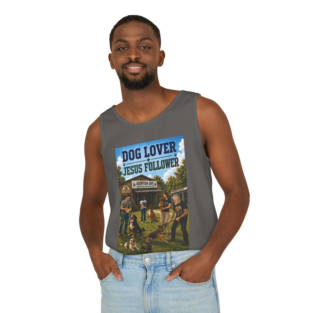 Jesus Follower Dog Lover Tank Top — Christian Pet Lover Graphic Tank