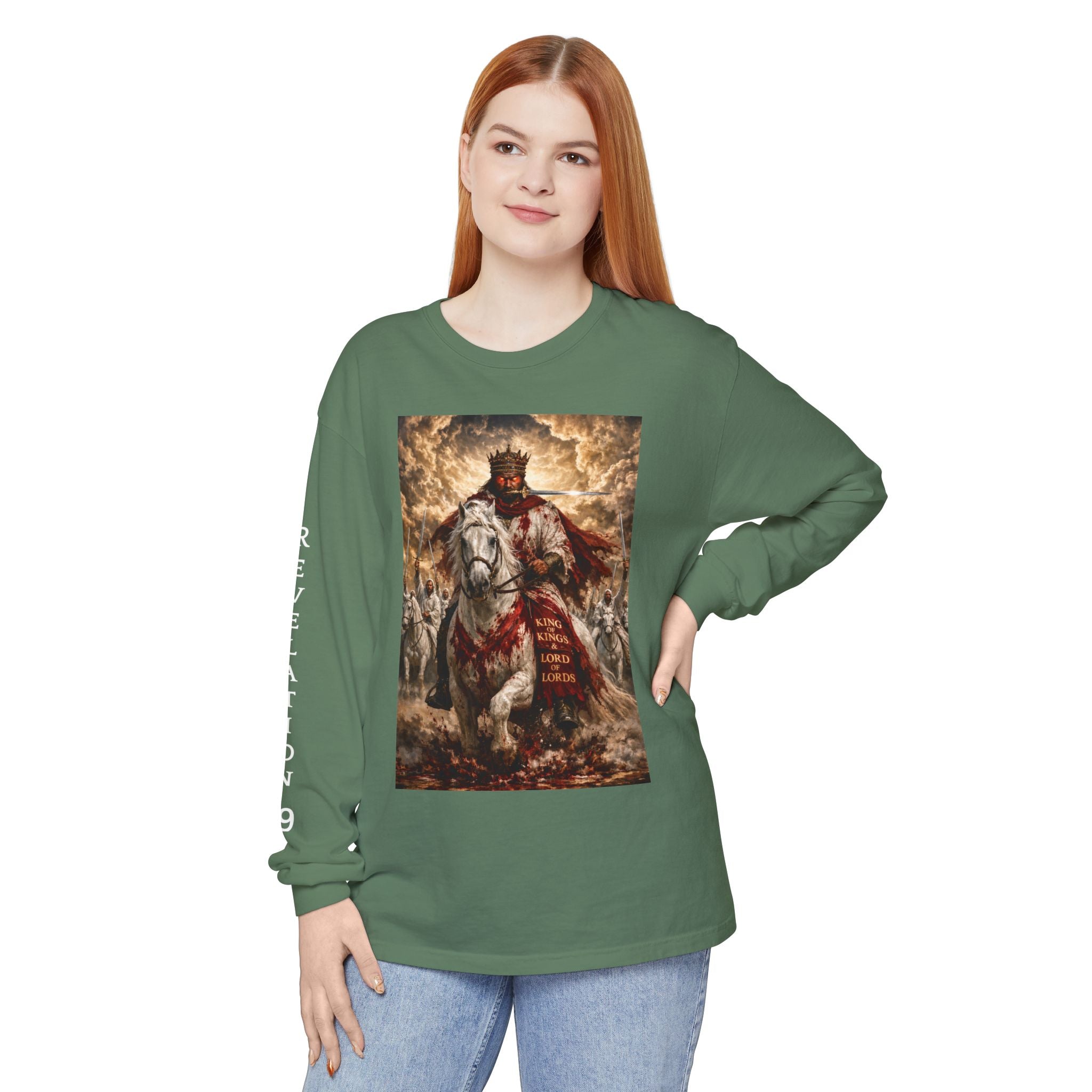 Jesus Is Lord Long Sleeve Tee — Regal Christian Warrior Graphic Shirt
