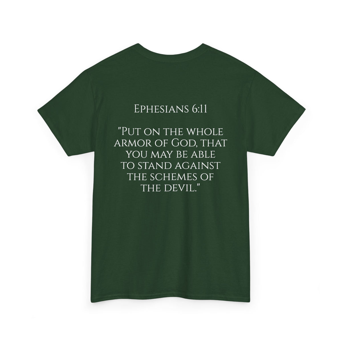 "Light Defeats Darkness" October Holliday Line edition T-Shirt — "Darkness Appeared He Need It Not" Graphic Tee (Ephesians 6:11)