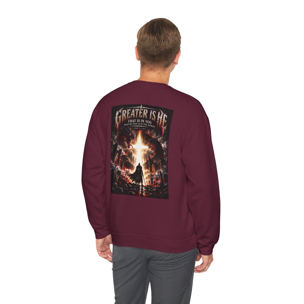 "Greater Is He" Holiday October Edition Cross Design
