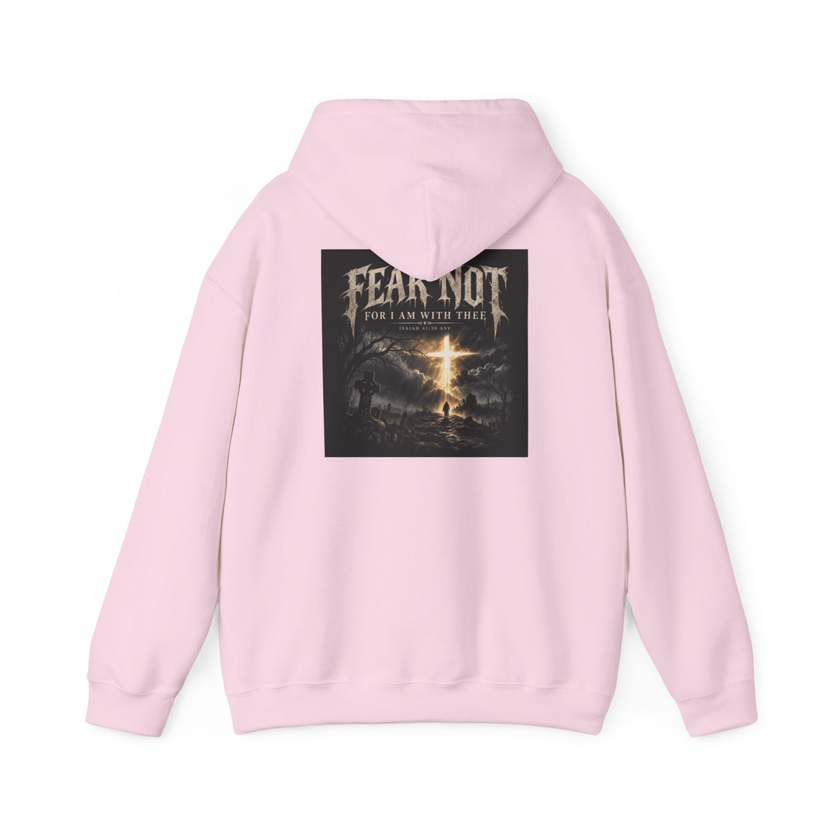 Fear Not Hoodie Holiday October edition — Christian Cross Graphic Hooded Sweatshirt