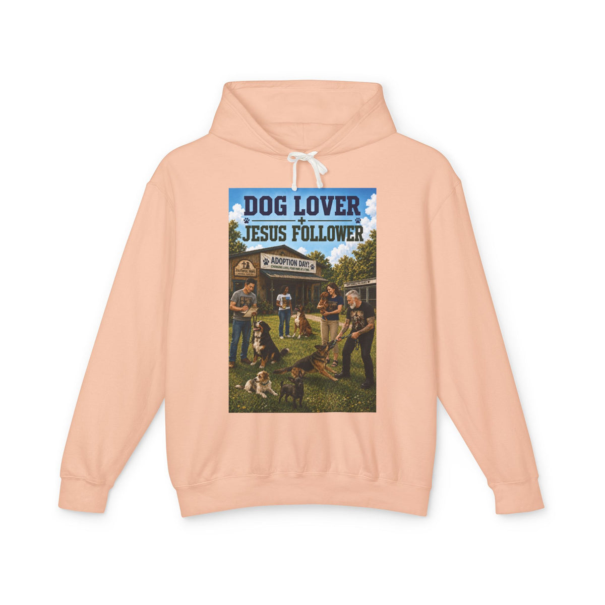 Dog Lover Jesus Follower Hoodie — Proverbs 12:10 Christian Pet Rescue Sweatshirt