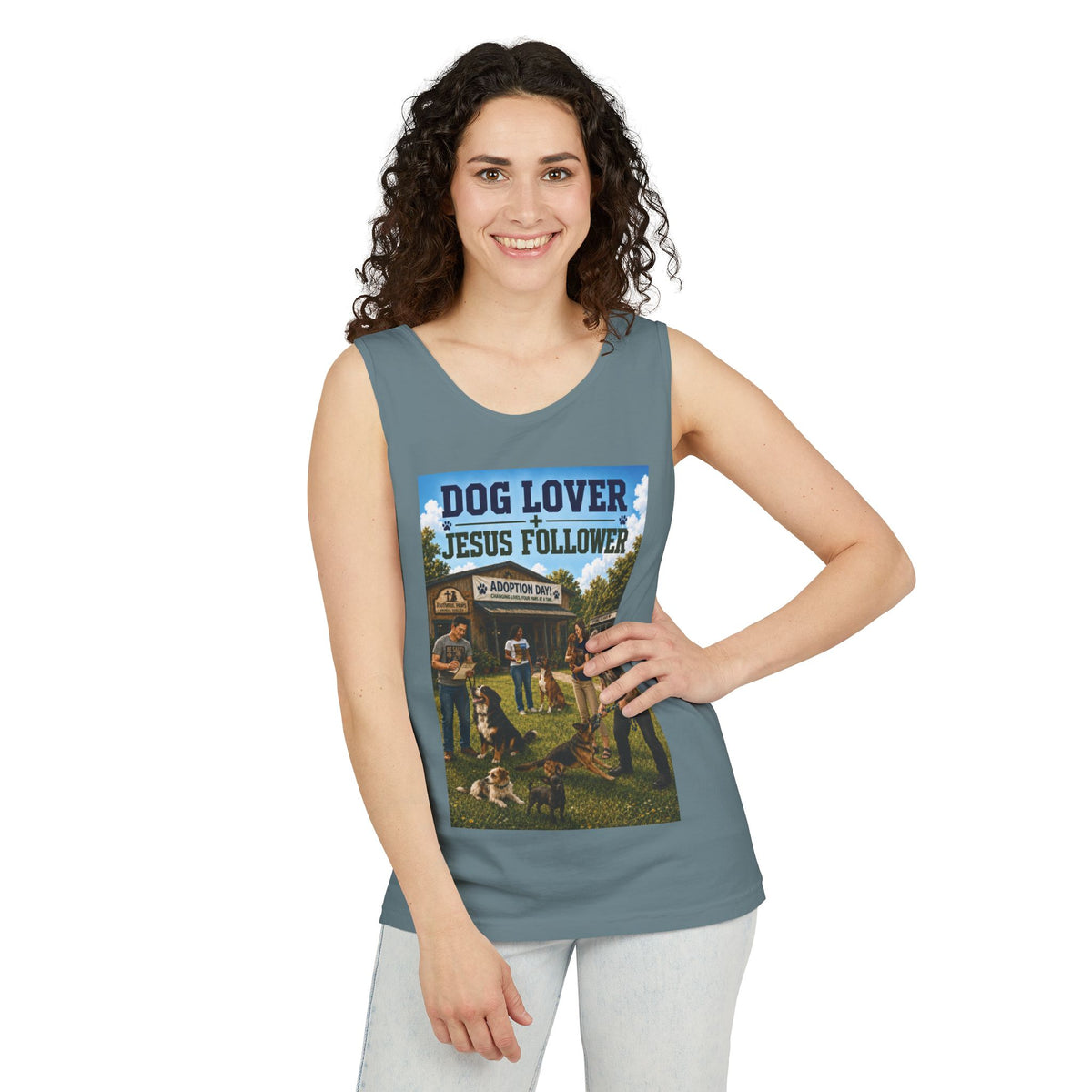 Jesus Follower Dog Lover Tank Top — Christian Pet Lover Graphic Tank