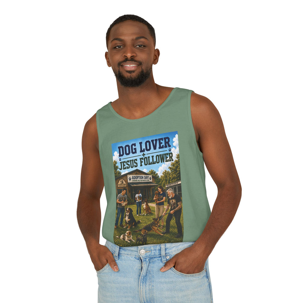 Jesus Follower Dog Lover Tank Top — Christian Pet Lover Graphic Tank