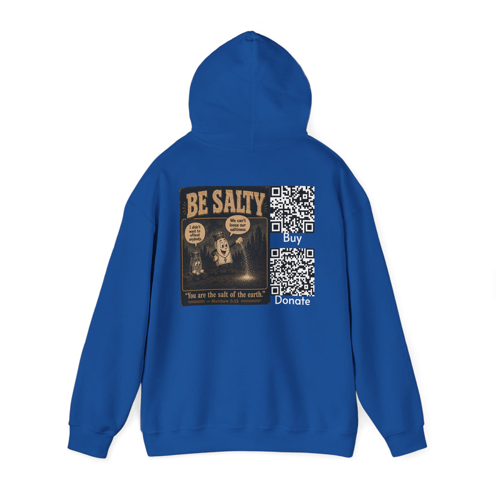 Salt the Earth "Ad version" Hoodie — "Salt the Earth" Matthew 5:13 Christian Graphic Pullover