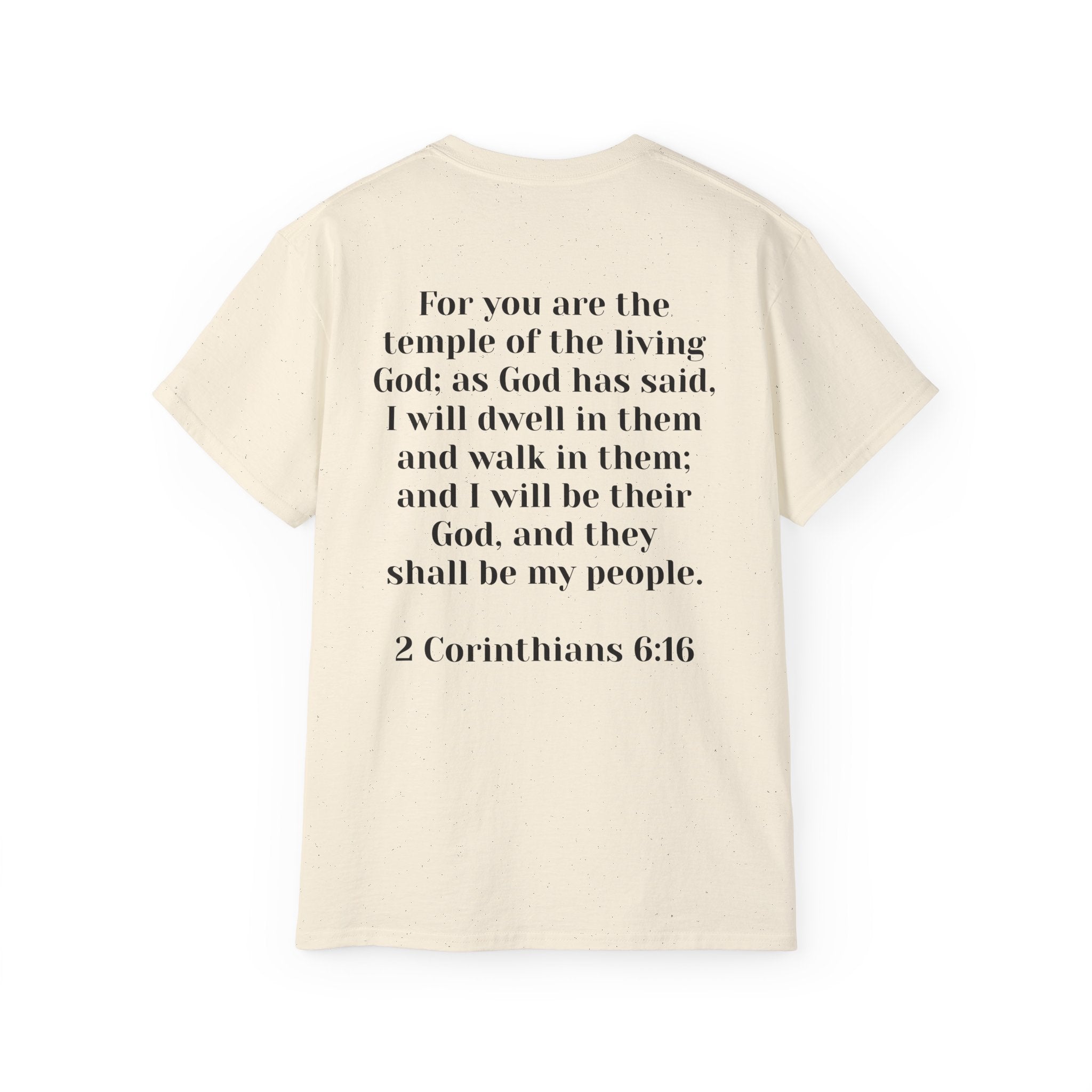 Then & Now Christian Graphic Tee — 2 Corinthians 6:16 Bible Verse Shirt