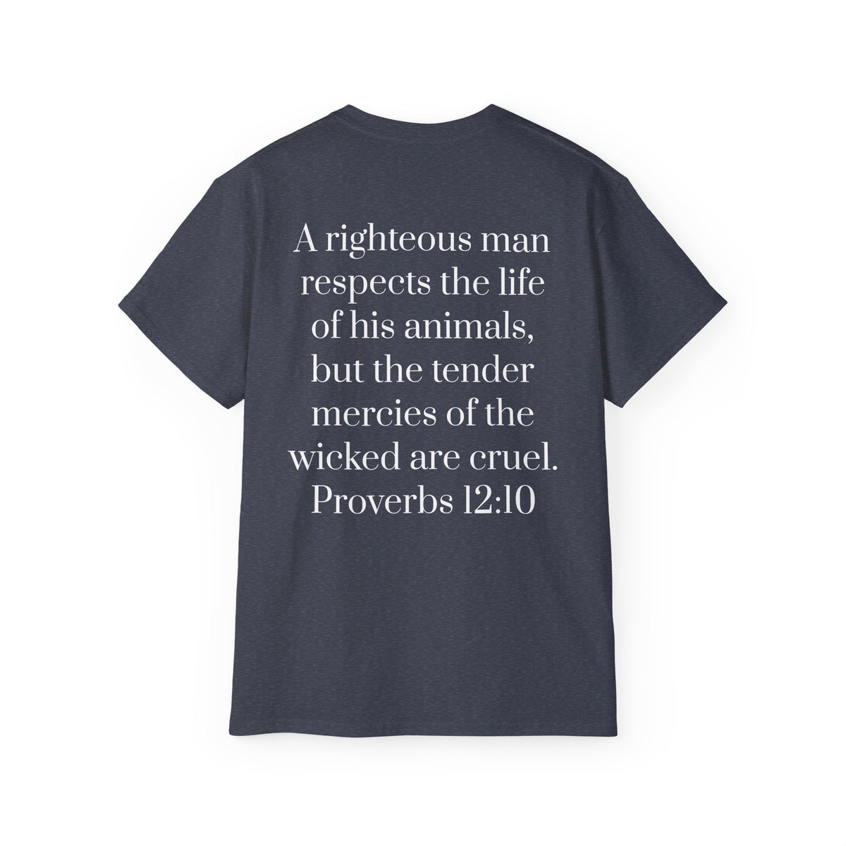Jesus Follower Dog Lover T-Shirt — Proverbs 12:10 Dog adoption Faith Tee