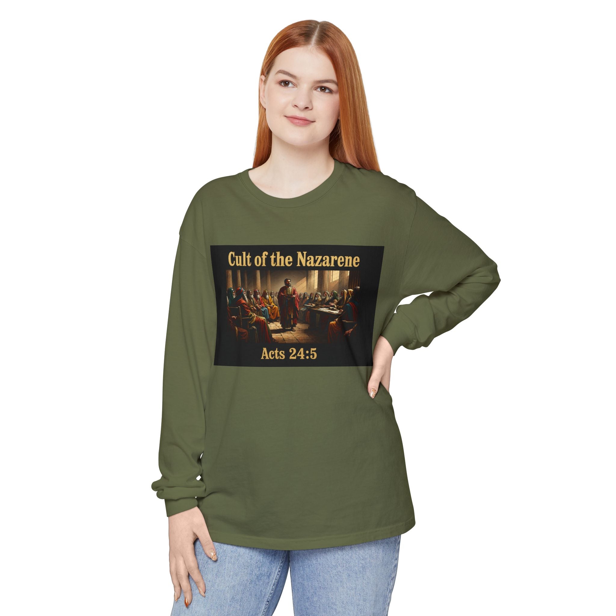 Acts 24:5 cult of the nazarene Scripture long sleeve Tee