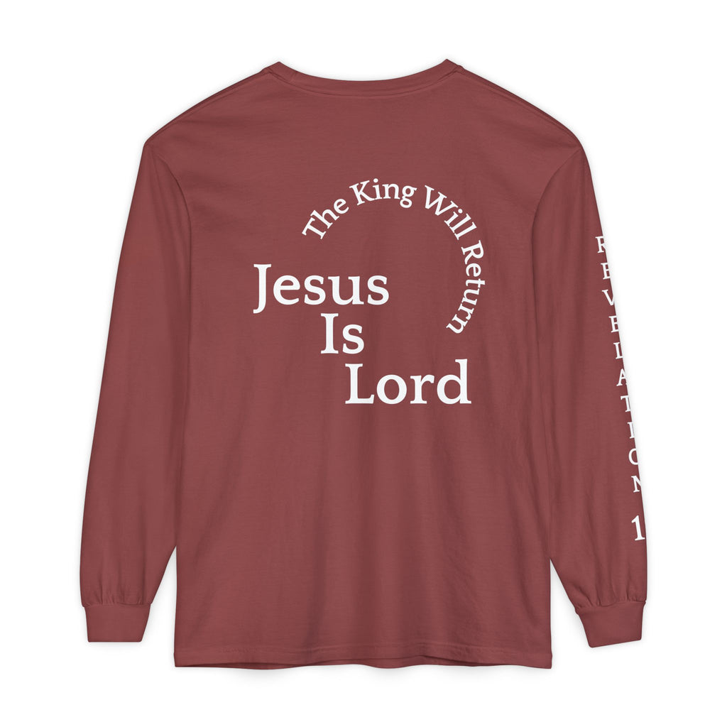 Jesus Is Lord Long Sleeve Tee — Regal Christian Warrior Graphic Shirt