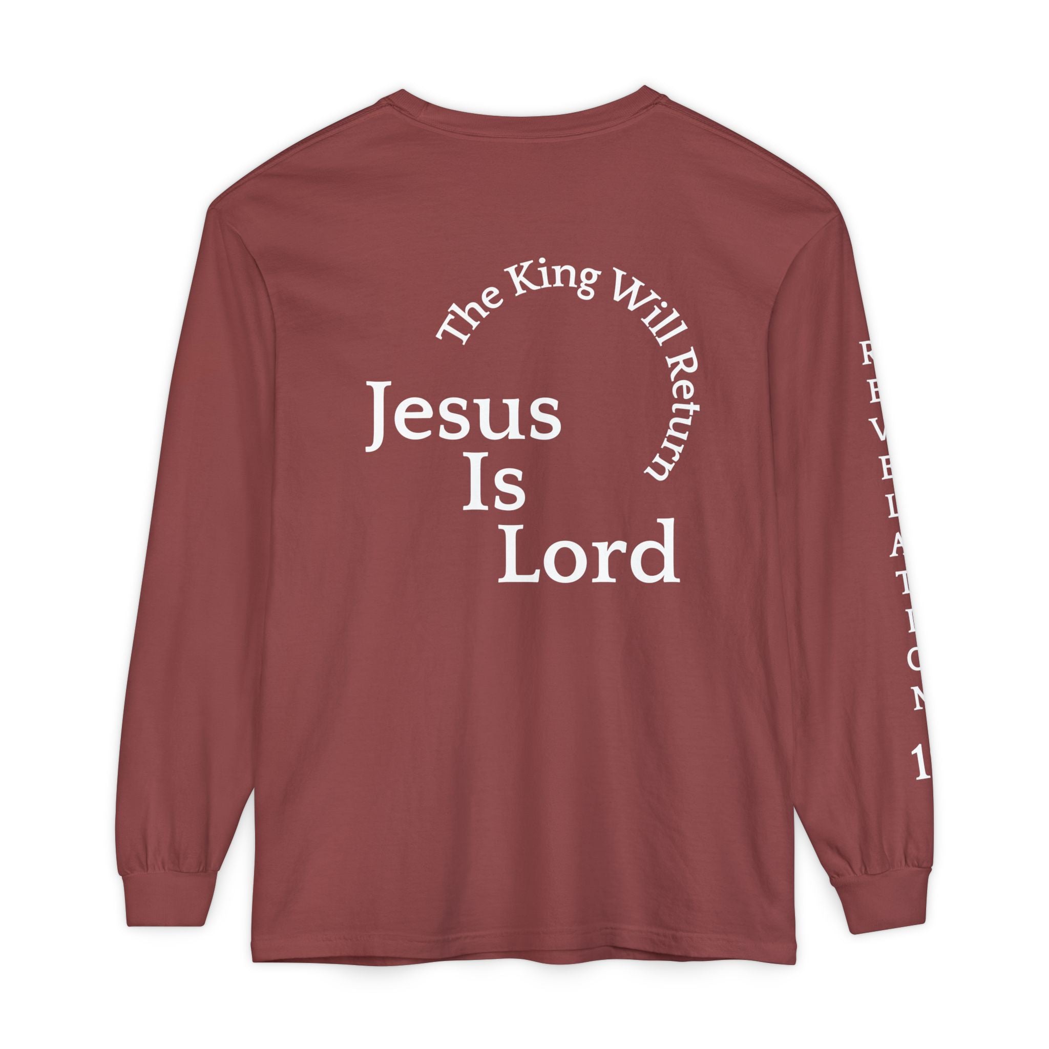 Jesus Is Lord Long Sleeve Tee — Regal Christian Warrior Graphic Shirt