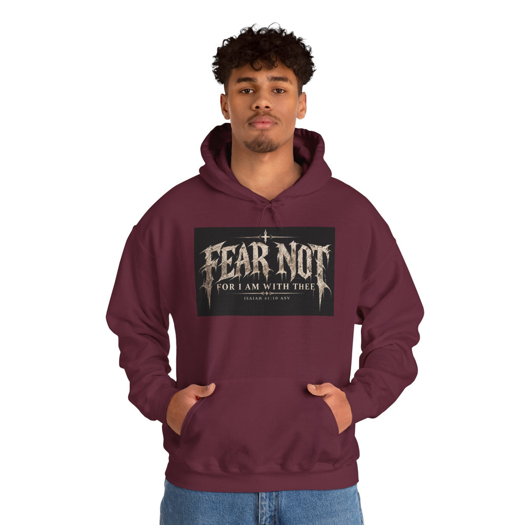 Fear Not Hoodie Holiday October edition — Christian Cross Graphic Hooded Sweatshirt