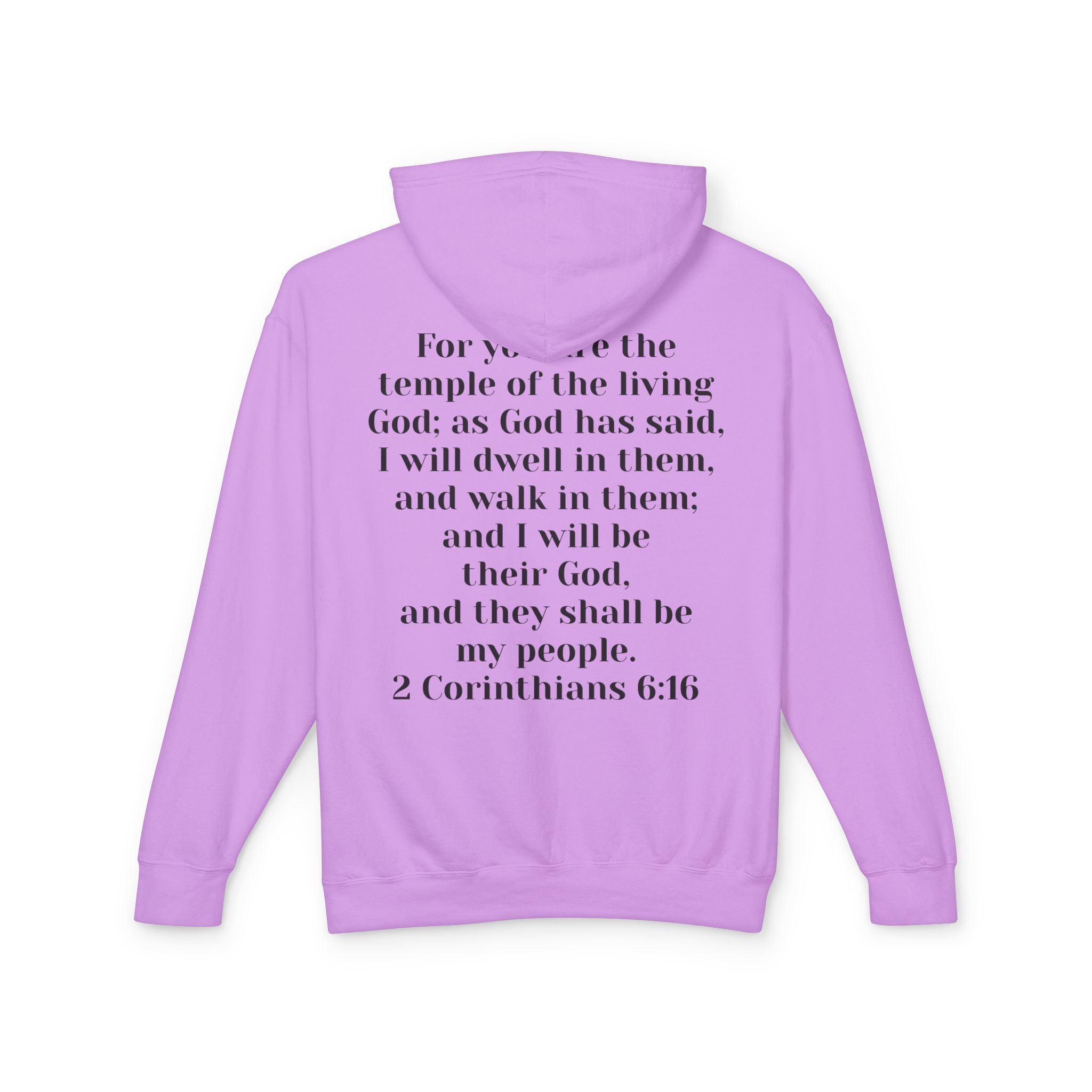 Then & Now Hoodie non-animated — 'You Are the Temple' 2 Corinthians 6:16 Christian Pullover
