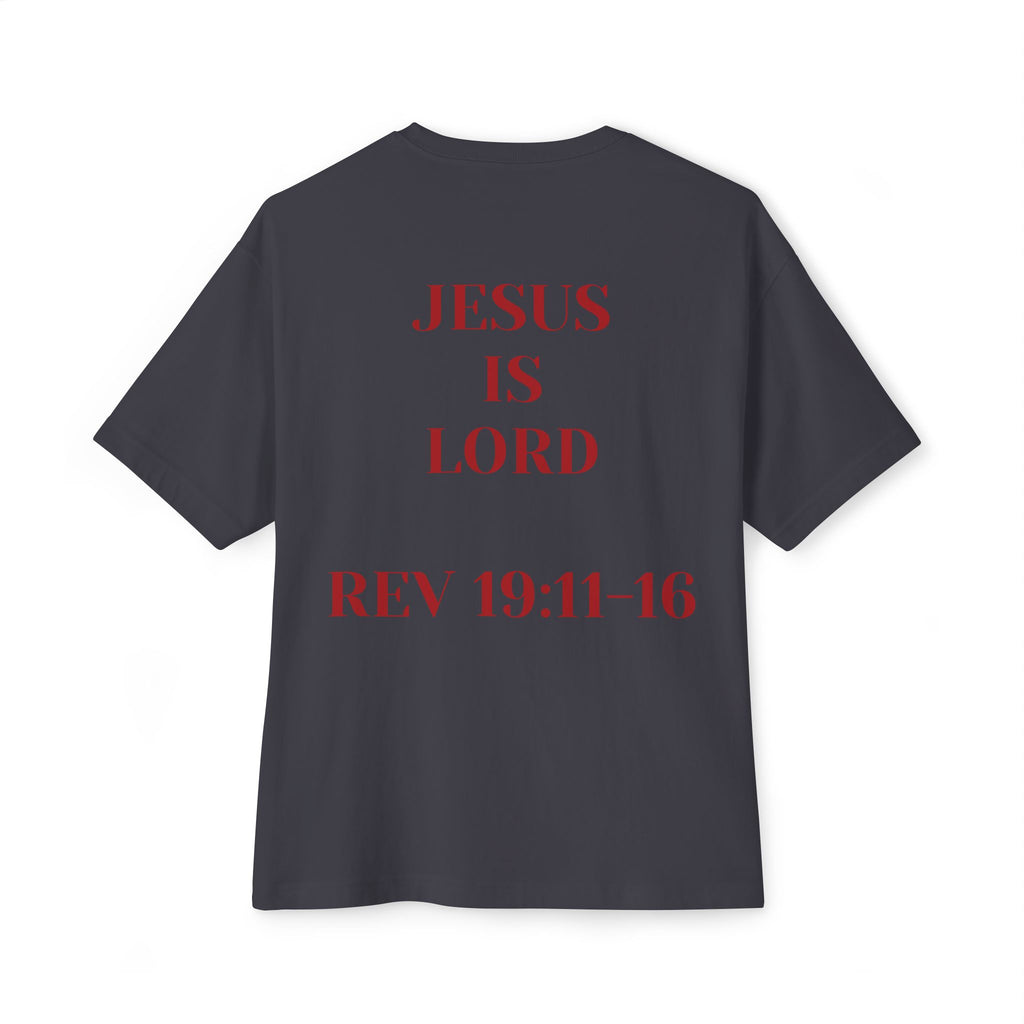 Jesus Is Lord Tee — King on White Horse Christian Graphic T‑Shirt (Rev. 19:11-16)