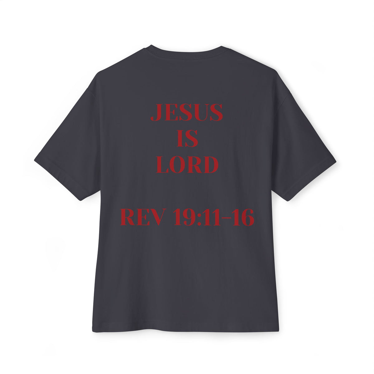 Jesus Is Lord Tee — King on White Horse Christian Graphic T‑Shirt (Rev. 19:11-16)