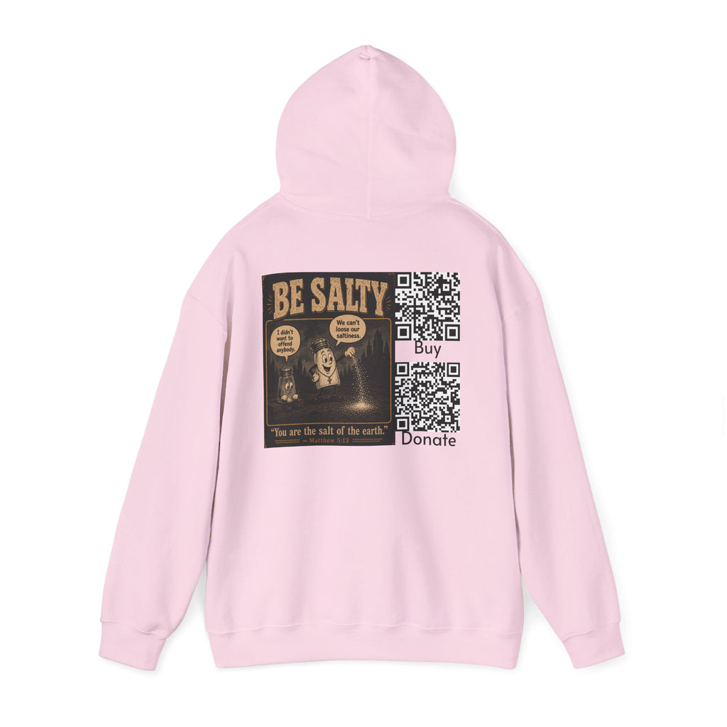 Salt the Earth "Ad version" Hoodie — "Salt the Earth" Matthew 5:13 Christian Graphic Pullover