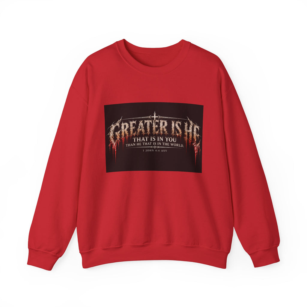 "Greater Is He" Holiday October Edition Cross Design