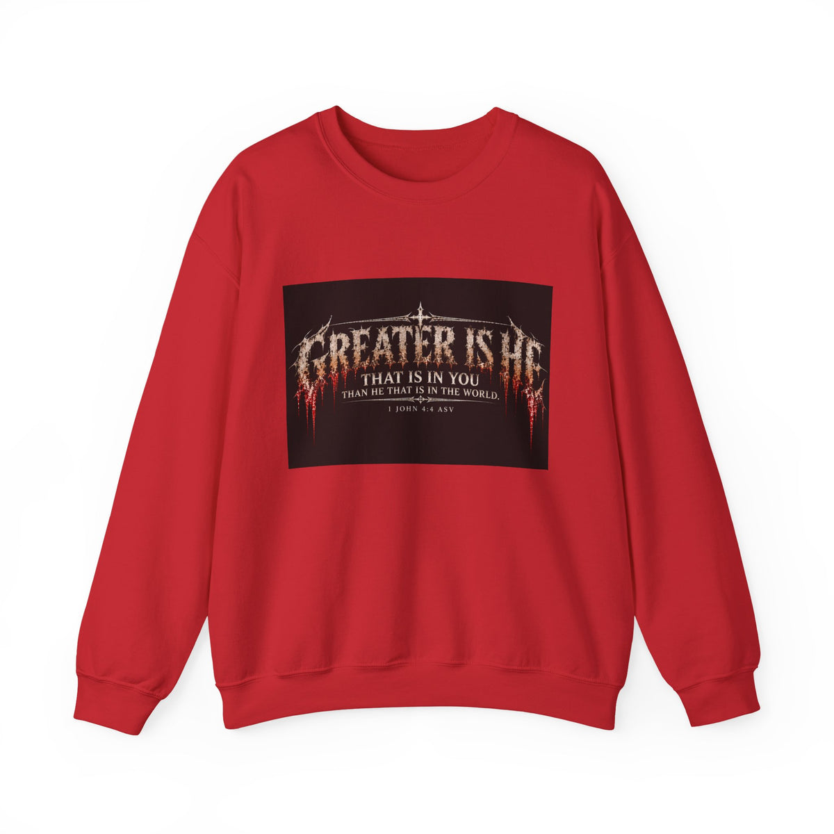 "Greater Is He" Holiday October Edition Cross Design