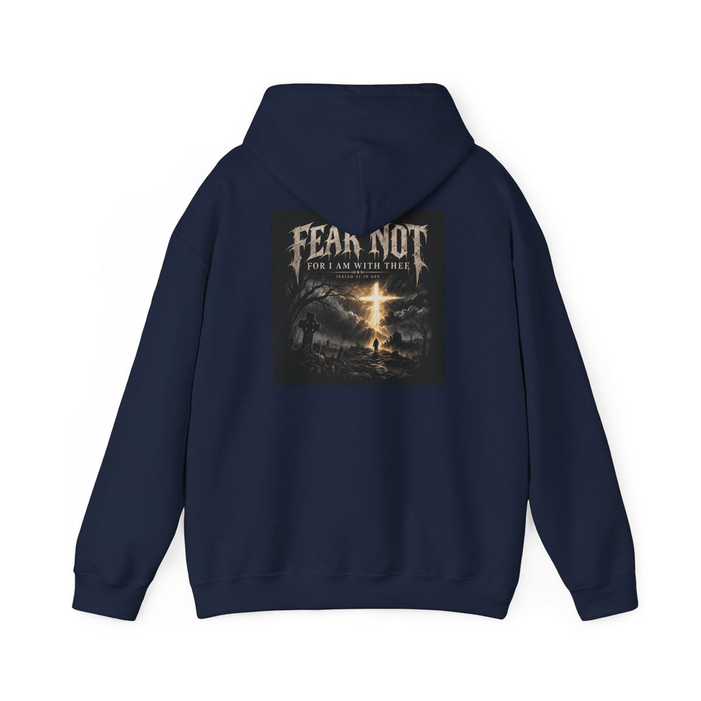 Fear Not Hoodie Holiday October edition — Christian Cross Graphic Hooded Sweatshirt