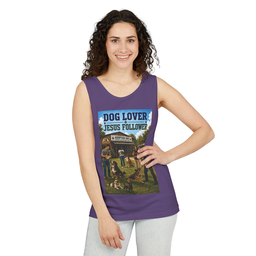 Jesus Follower Dog Lover Tank Top — Christian Pet Lover Graphic Tank