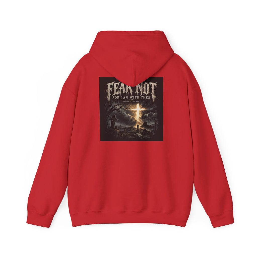 Fear Not Hoodie Holiday October edition — Christian Cross Graphic Hooded Sweatshirt