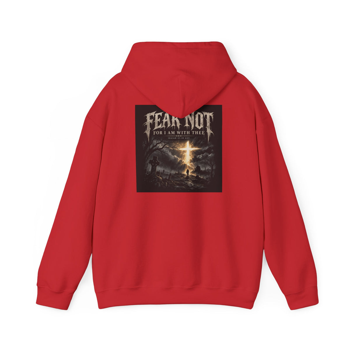 Fear Not Hoodie Holiday October edition — Christian Cross Graphic Hooded Sweatshirt