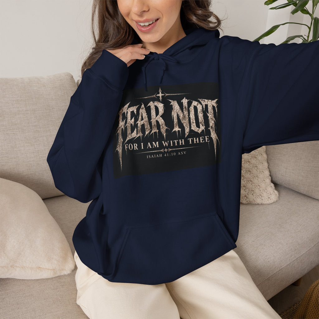 Fear Not Hoodie Holiday October edition — Christian Cross Graphic Hooded Sweatshirt