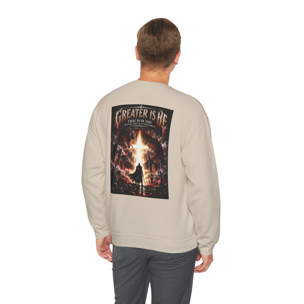 "Greater Is He" Holiday October Edition Cross Design