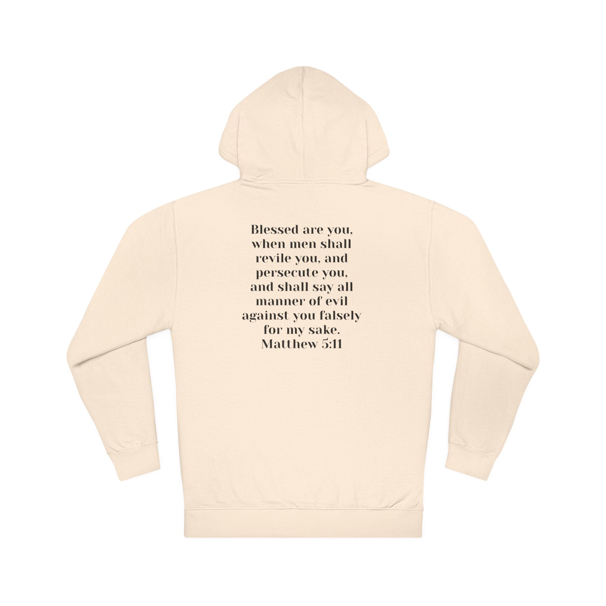 Christian Hoodie "Cult of the Nazarene" — Acts 24:5, Matthew 5:11 Verse Pullover multiple colors