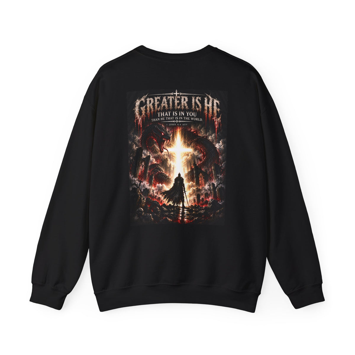"Greater Is He" Holiday October Edition Cross Design