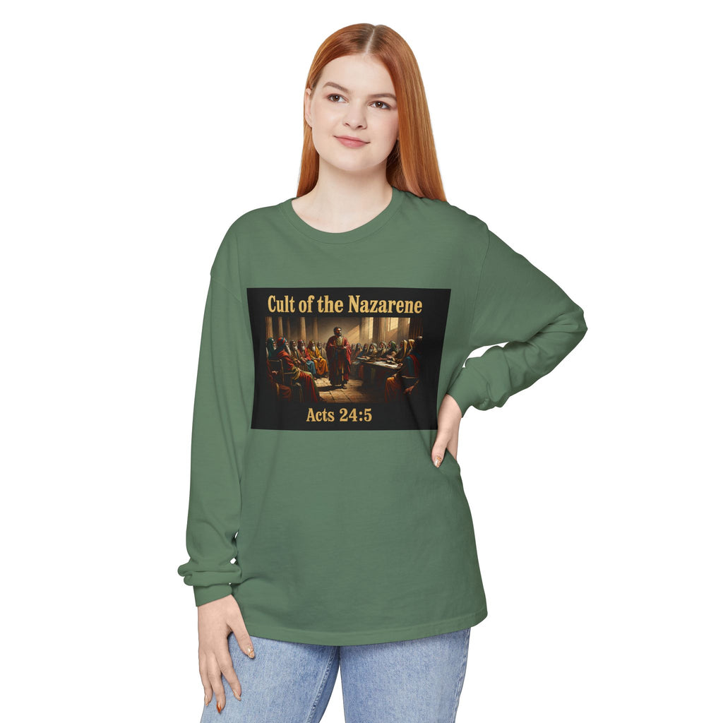 Acts 24:5 cult of the nazarene Scripture long sleeve Tee
