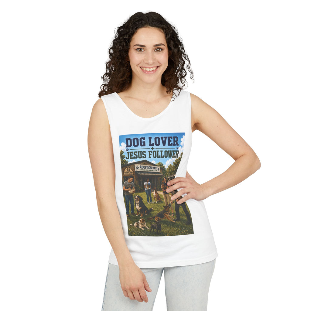 Jesus Follower Dog Lover Tank Top — Christian Pet Lover Graphic Tank