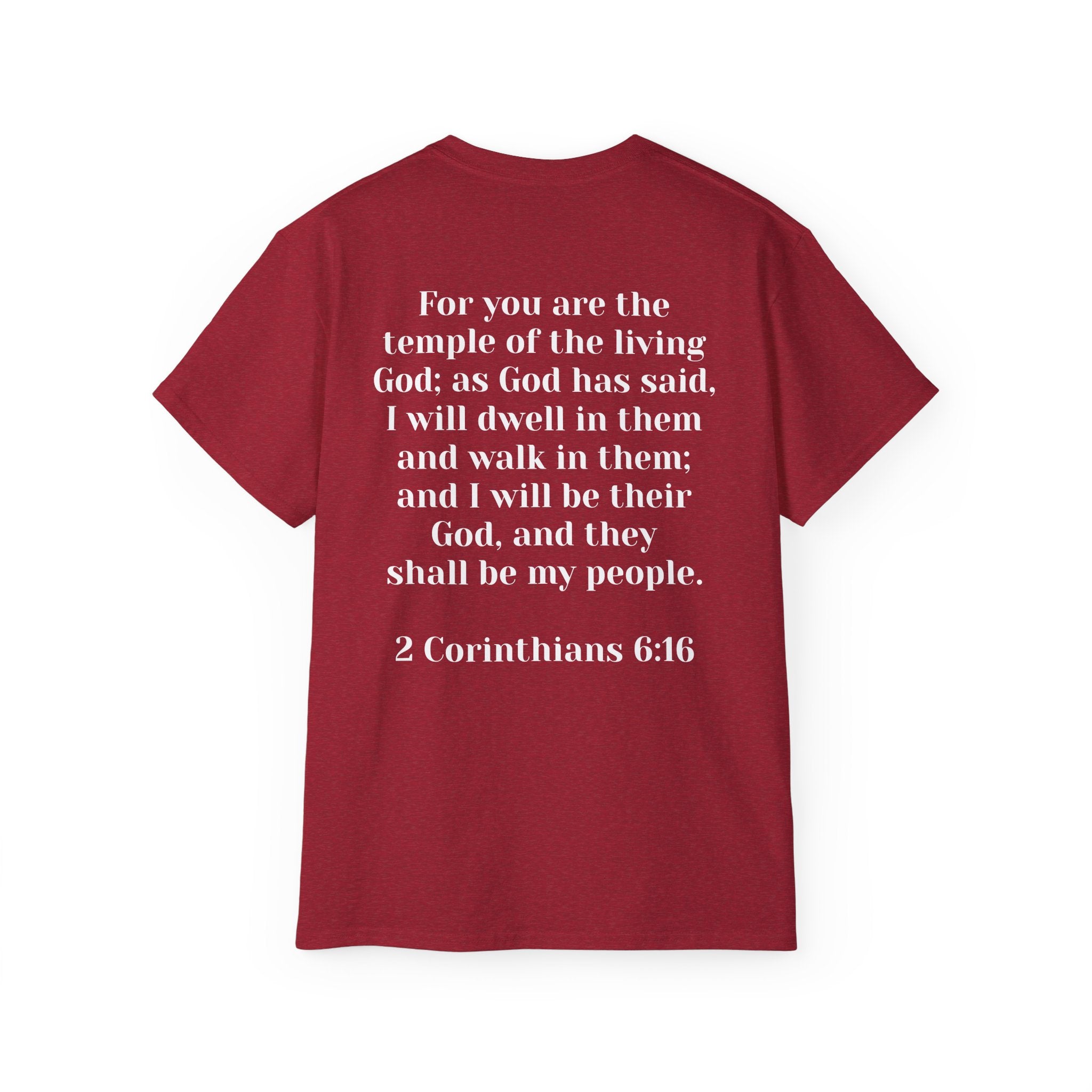 Then & Now Christian Graphic Tee — 2 Corinthians 6:16 Bible Verse Shirt