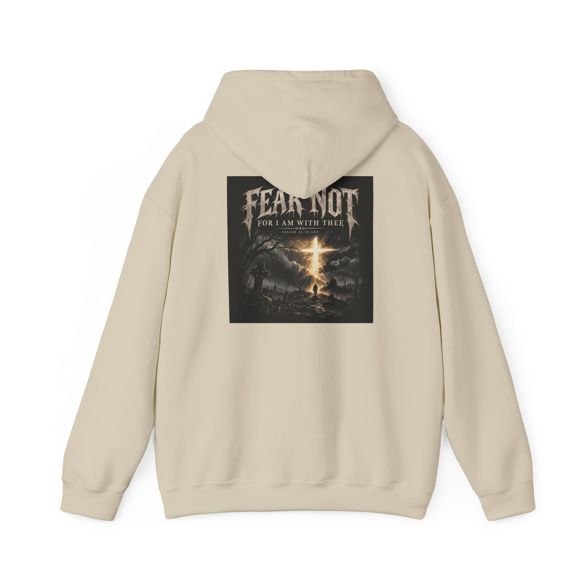 Fear Not Hoodie Holiday October edition — Christian Cross Graphic Hooded Sweatshirt